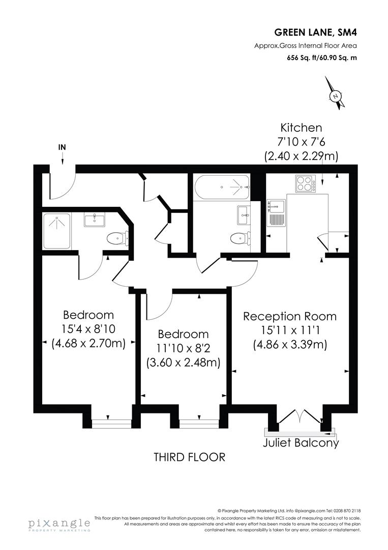 Flat 29, 104 Green Lane, Morden floorplan