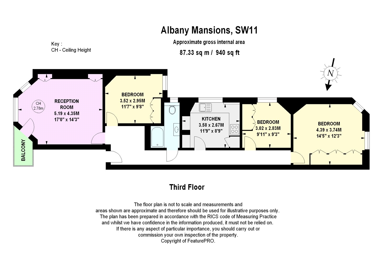 3 Bedrooms  for sale in Albany Mansions, Albert Bridge Road, London SW11