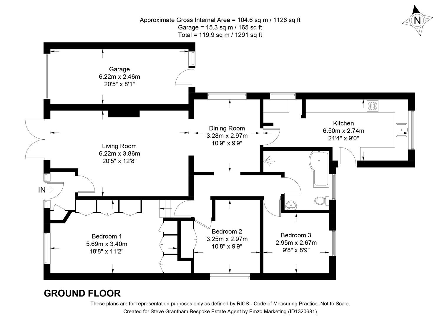 130, Southdown Road, Waterlooville floorplan