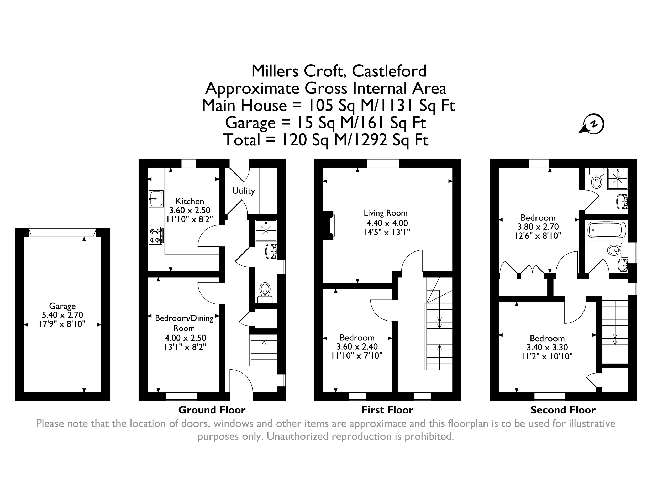 36 Millers Croft, Castleford floorplan