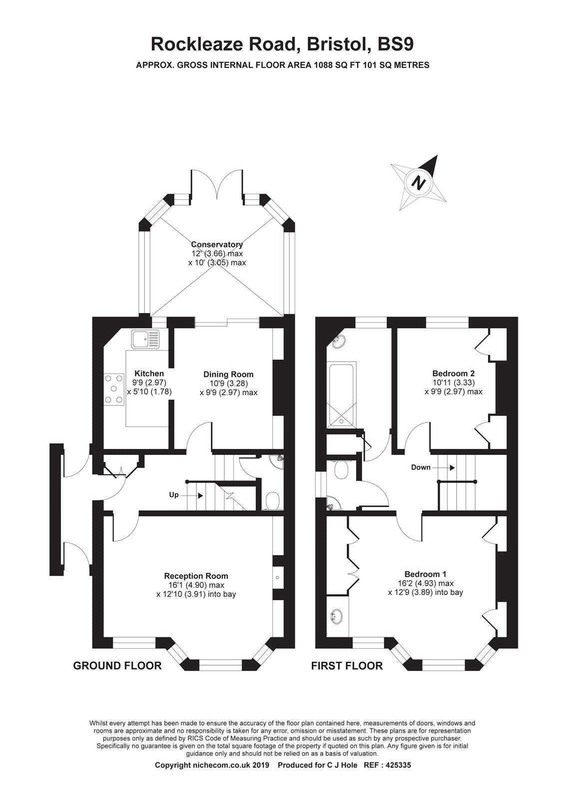 2 Bedrooms Detached house for sale in Mythe Cottages, Rockleaze Road, Bristol, Somerset BS9