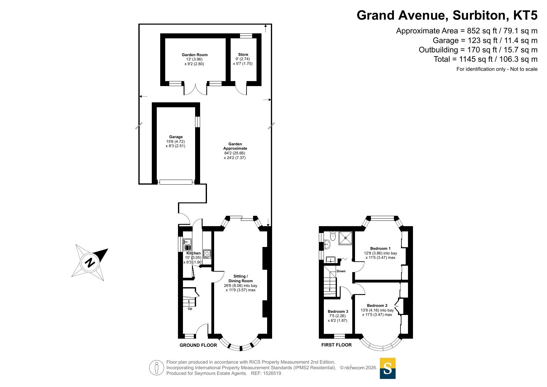 84, Grand Avenue, Surbiton floorplan