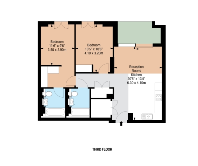 Apartment 31, Garrett Mansions, 287 Edgware Road, London floorplan