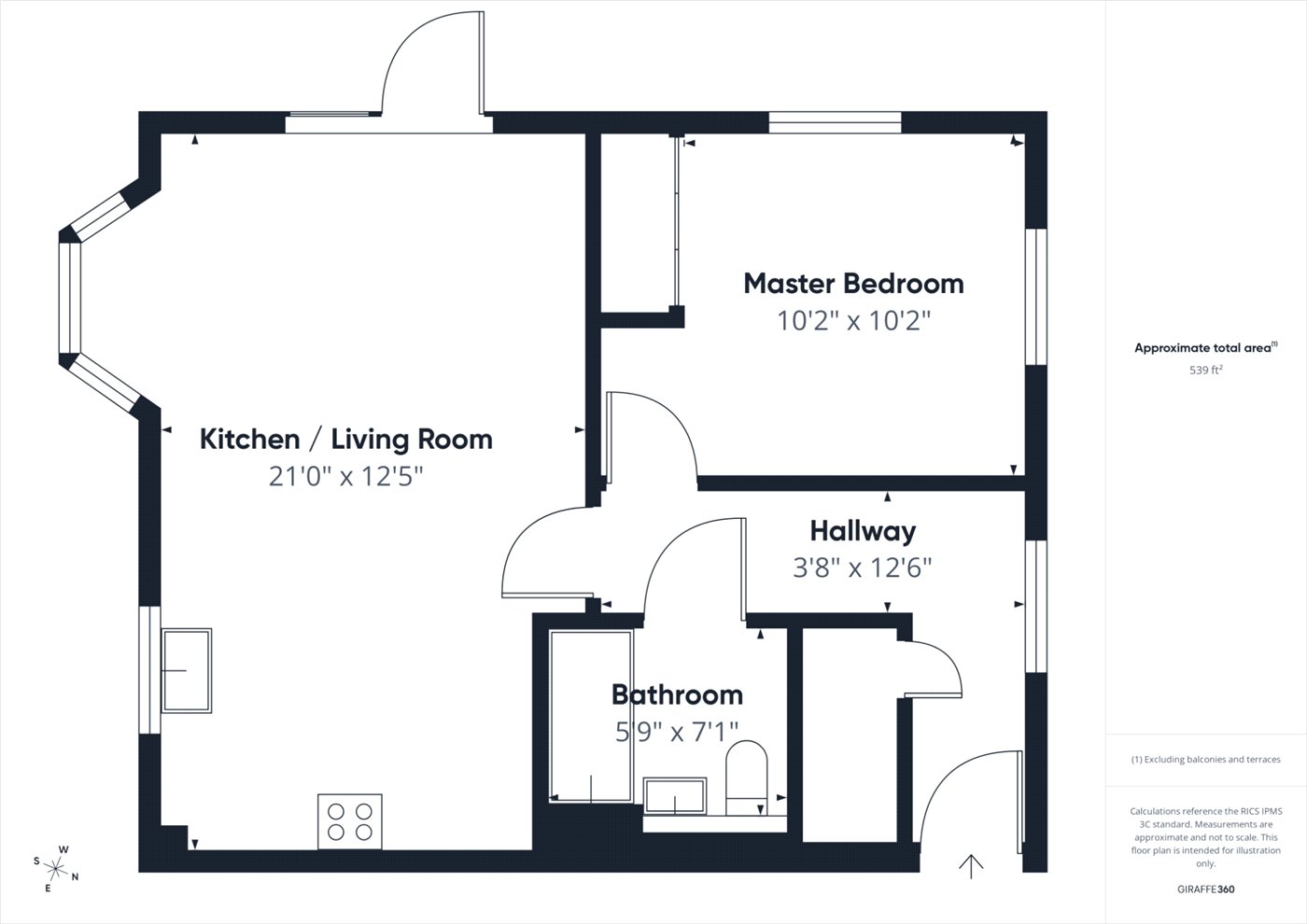 Flat 1, Clover House,, Barns Road, Wokingham floorplan