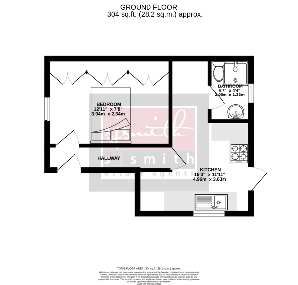 Studio 1, 8A, Elizabethan Close, Staines-upon-Thames floorplan
