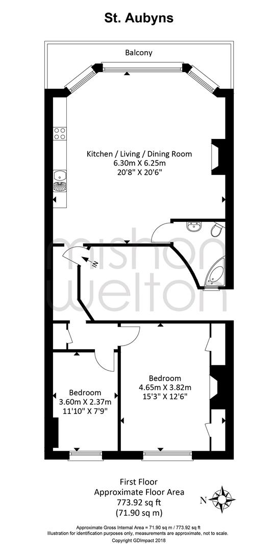 2 Bedrooms Flat for sale in St. Aubyns, Hove BN3