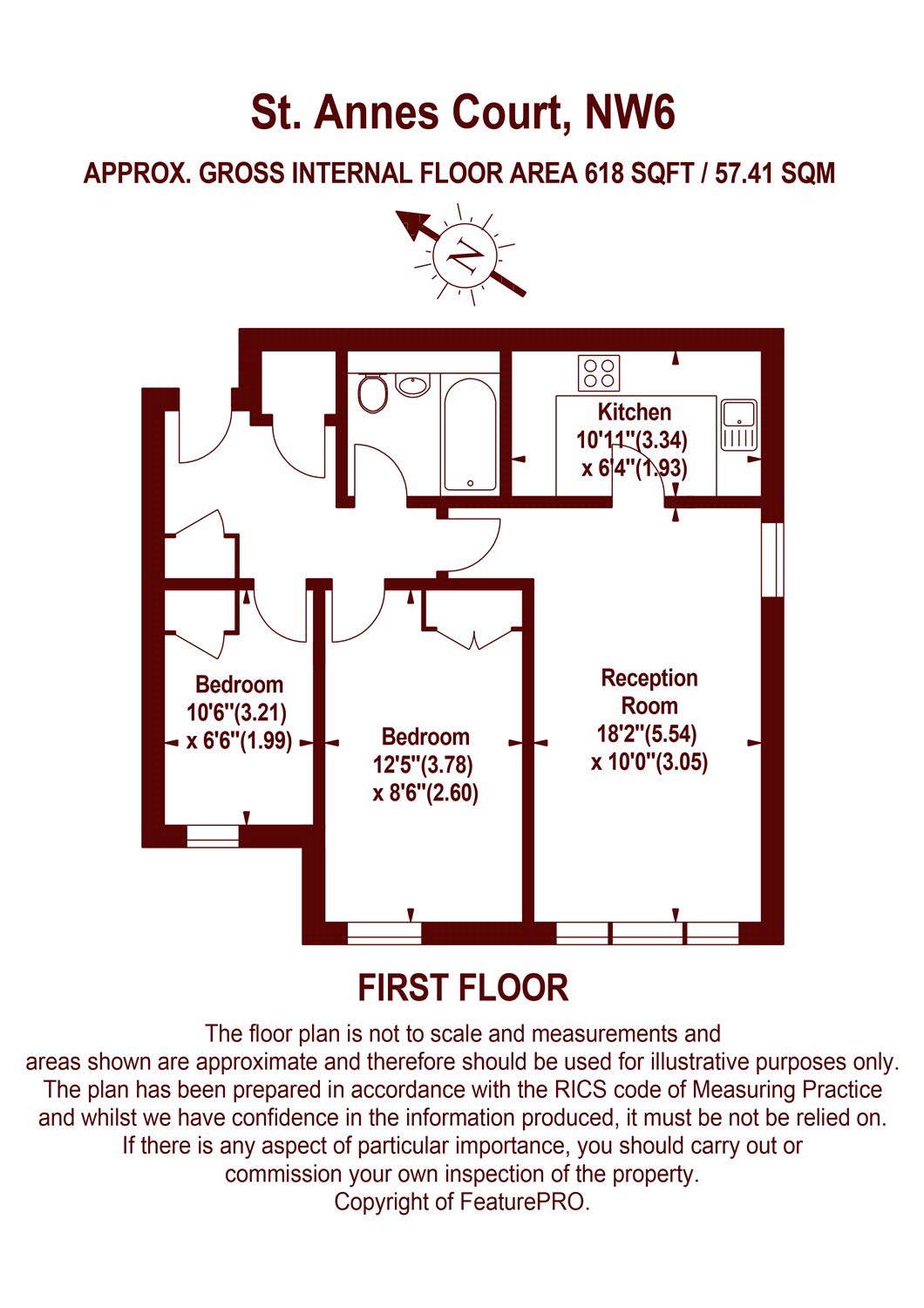 2 Bedrooms Flat for sale in St. Annes Court, 123 Salusbury Road, London NW6