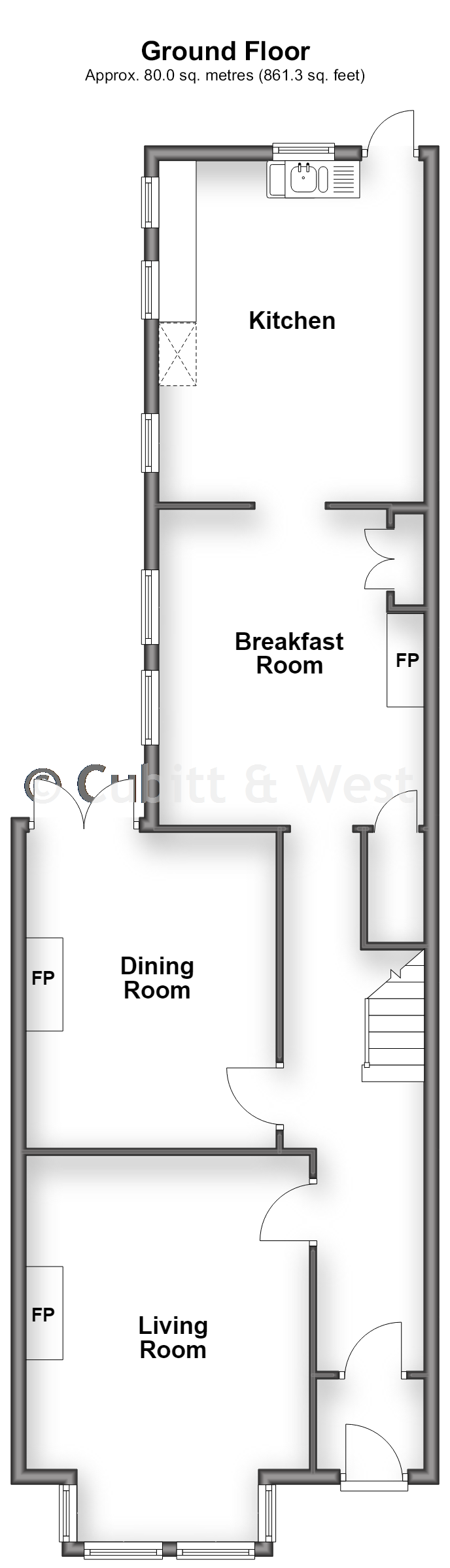 170, Heene Road, Worthing floorplan