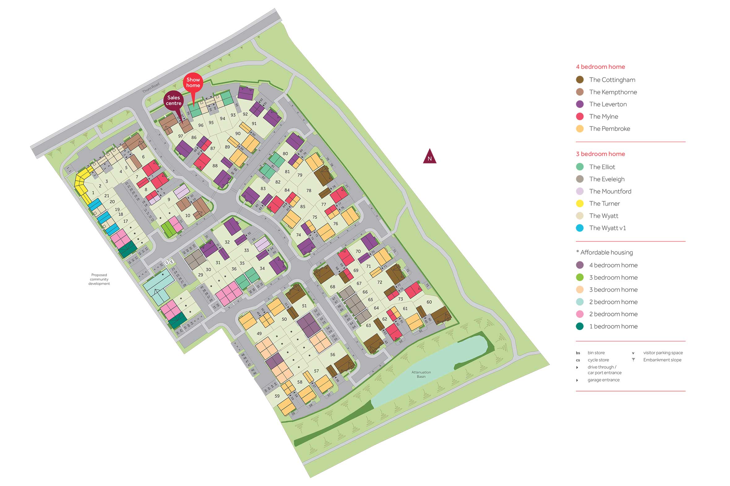 "The Cottingham" at Thorn, Dunstable LU5, 4 bedroom detached house for
