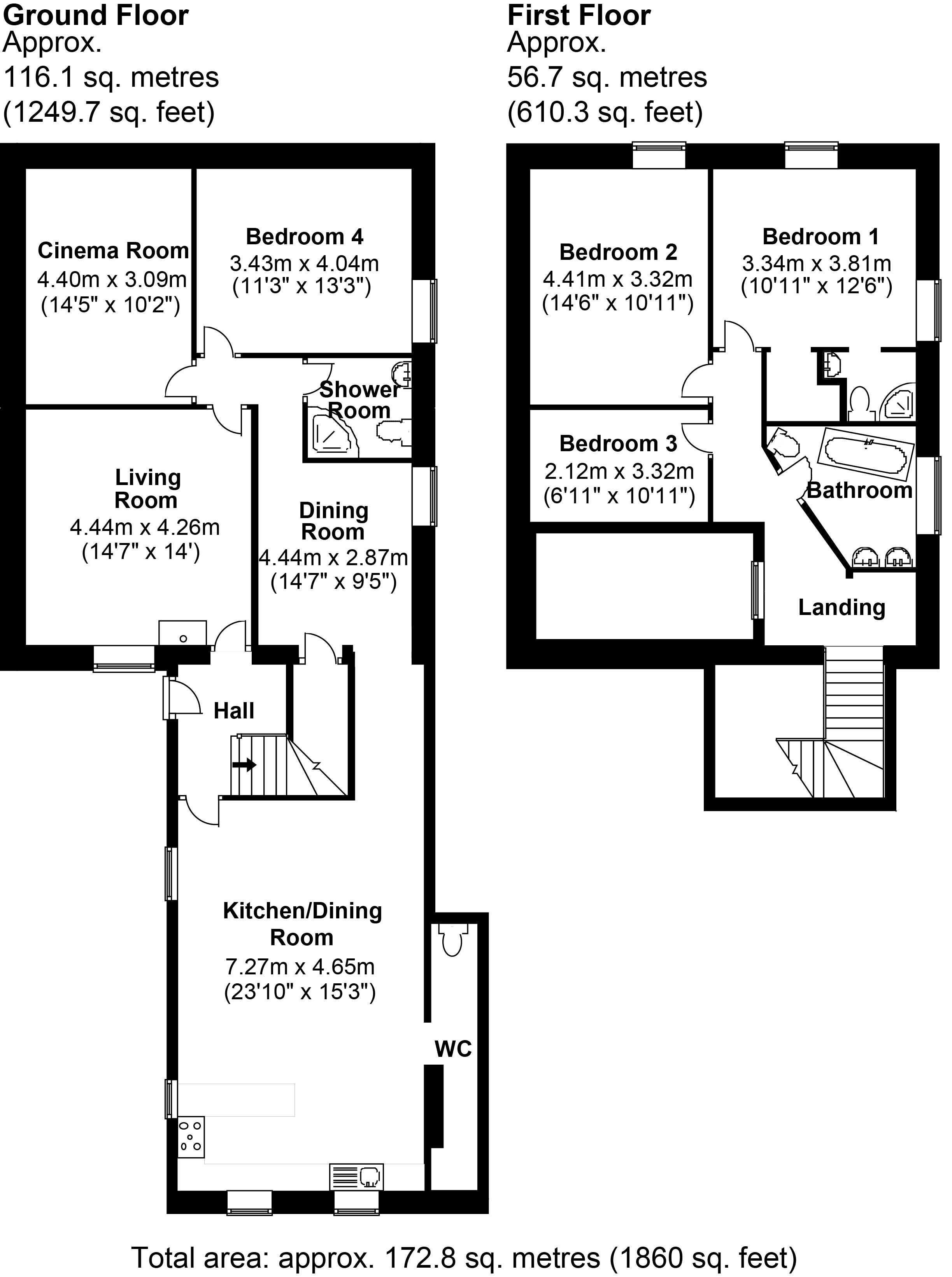 4 bed semidetached house to rent in South Molton Street, Chulmleigh