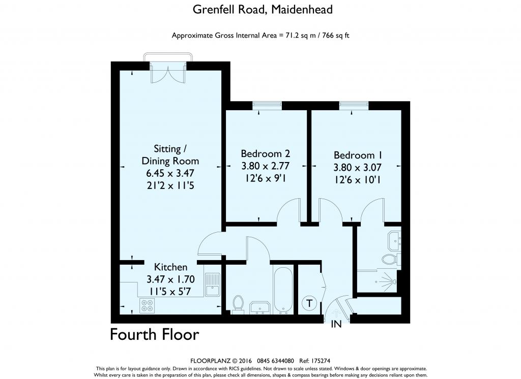 Grenfell Road, Maidenhead SL6, 2 bedroom flat to rent 61266217