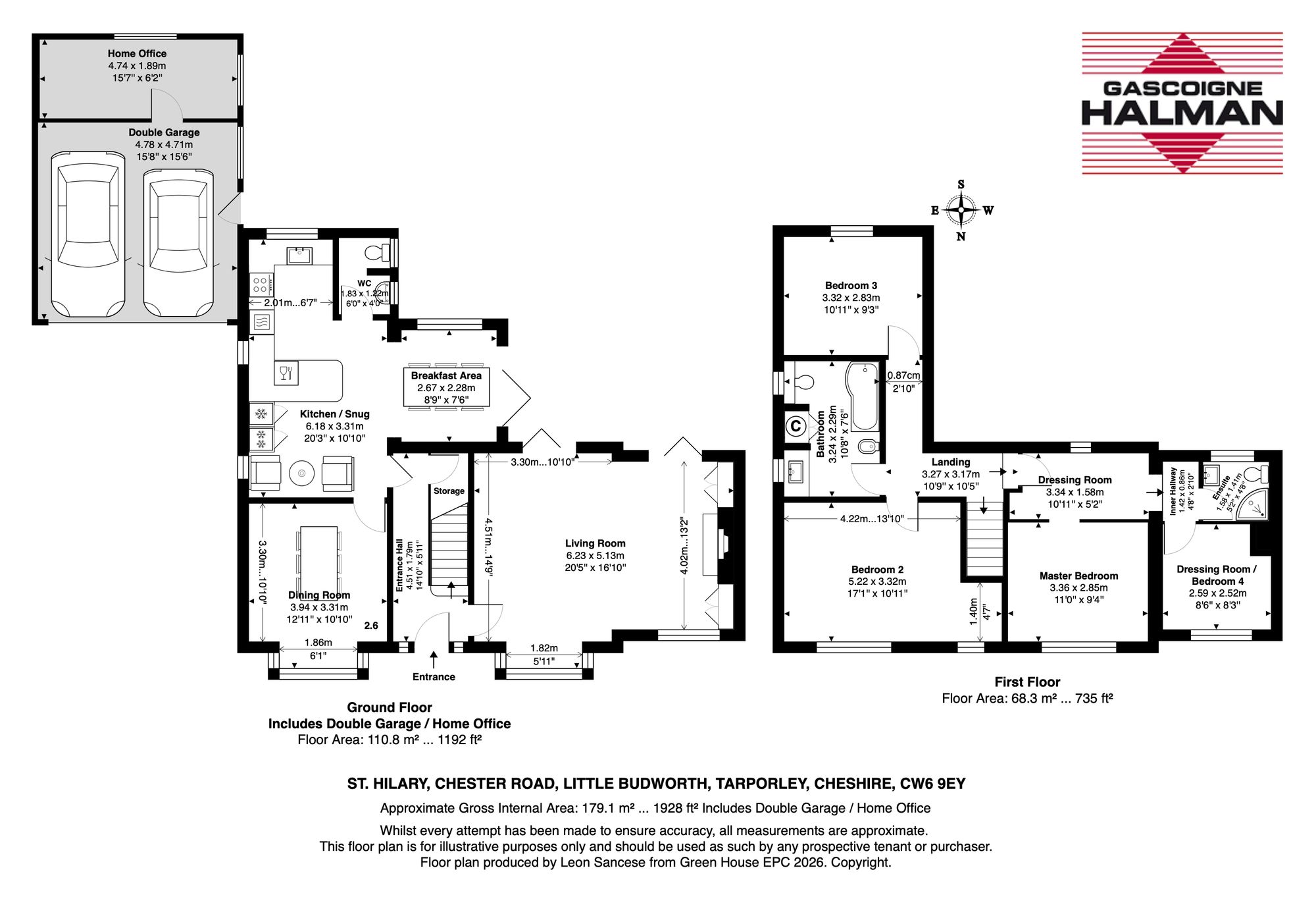 St. Hilary Chester Road, Tarporley floorplan