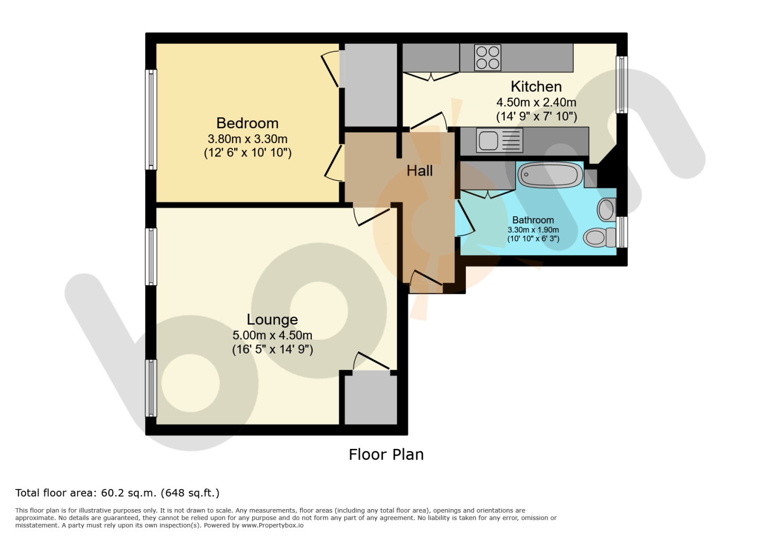 Flat 2/1, 10 Janefield Place, Beith floorplan