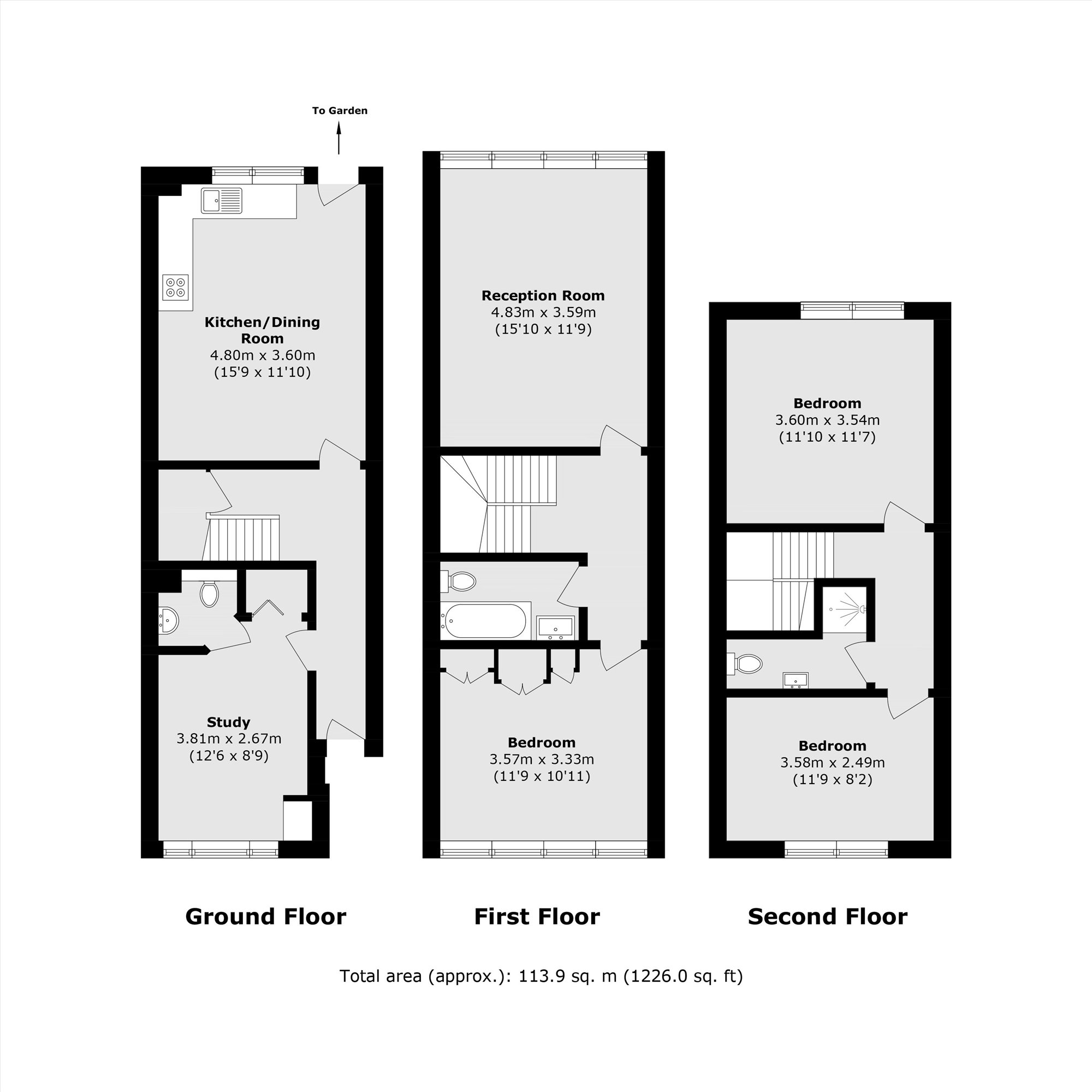 16, North Place, Teddington floorplan