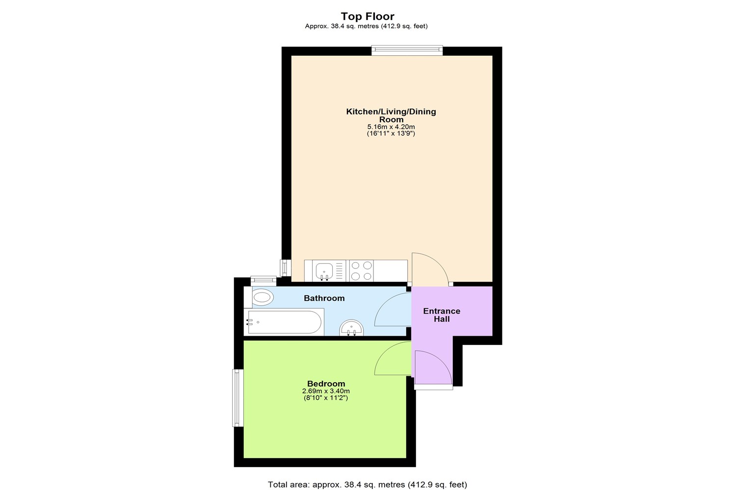 35, Flat 3, Waldeck Road, Nottingham floorplan