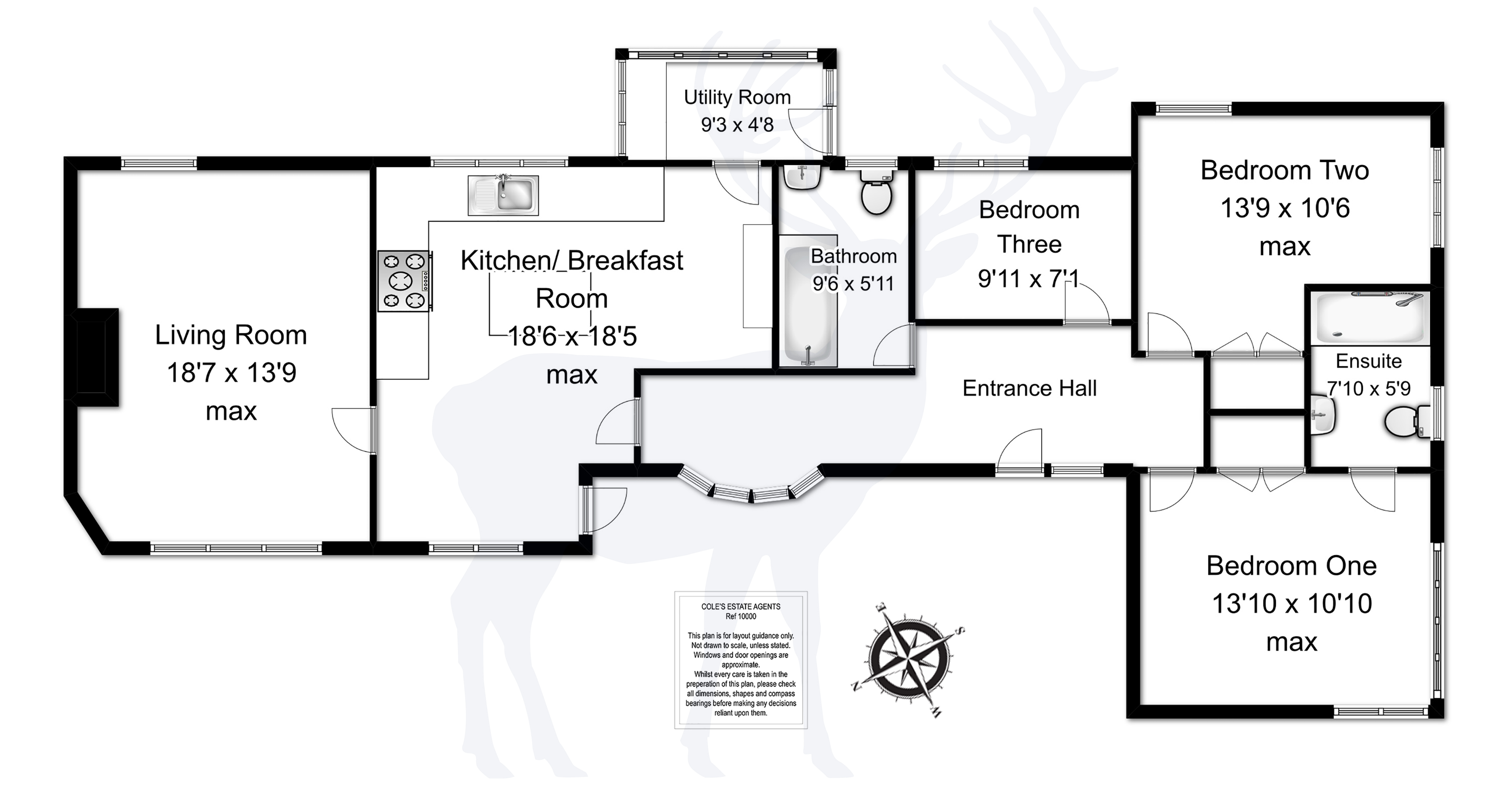 3 Bedrooms Detached bungalow for sale in Marsh Green, Colemans Hatch, Hartfield TN7