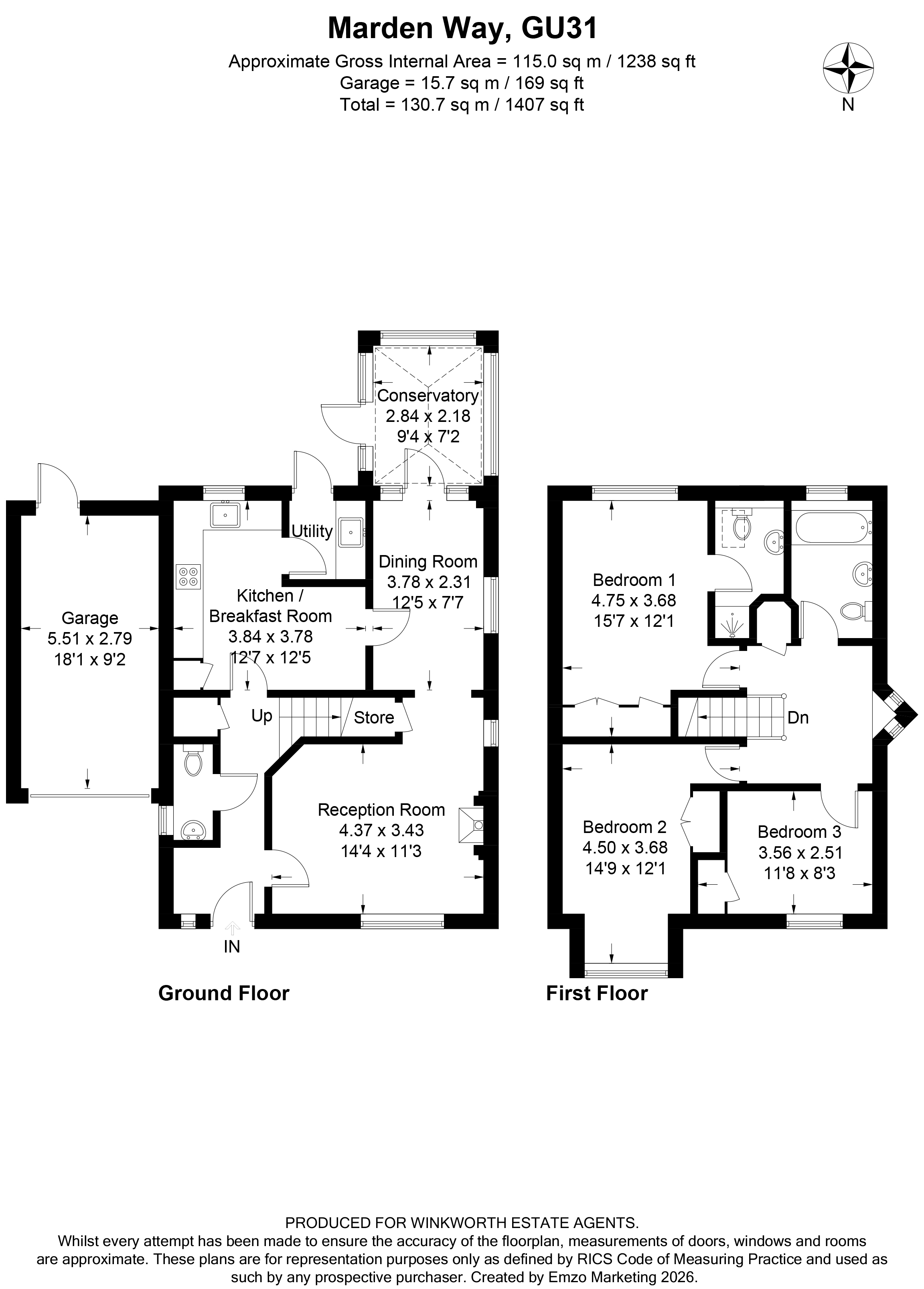 34, Marden Way, Hampshire floorplan