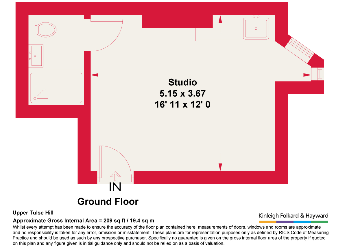 Flat 2, 62, Upper Tulse Hill, London floorplan