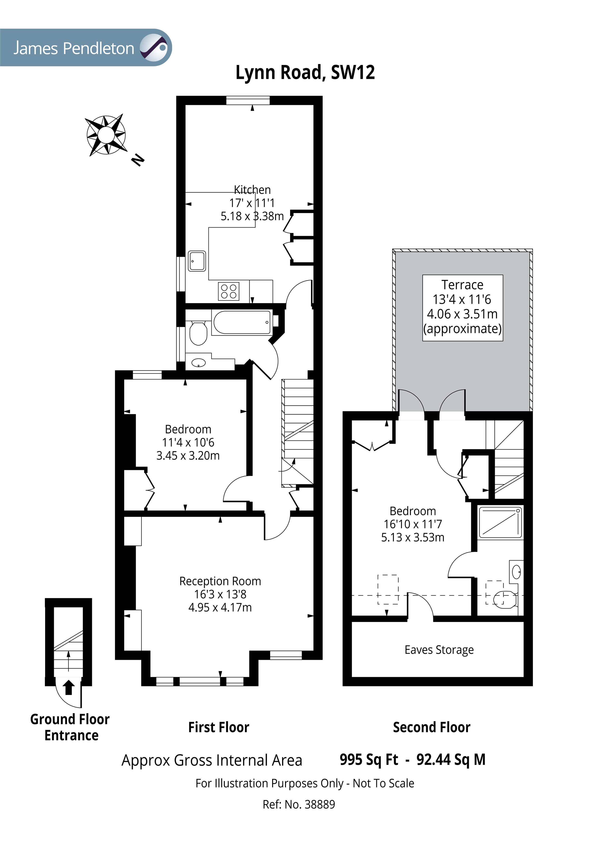 2 Bedrooms Flat for sale in Lynn Road, Clapham South, London SW12