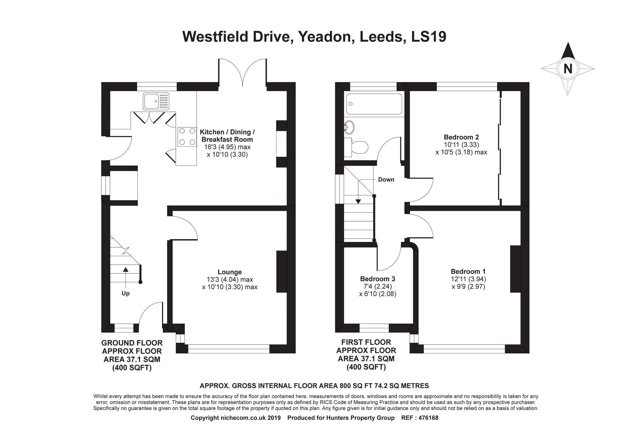 3 Bedrooms Semi-detached house for sale in Westfield Drive, Yeadon, Leeds LS19