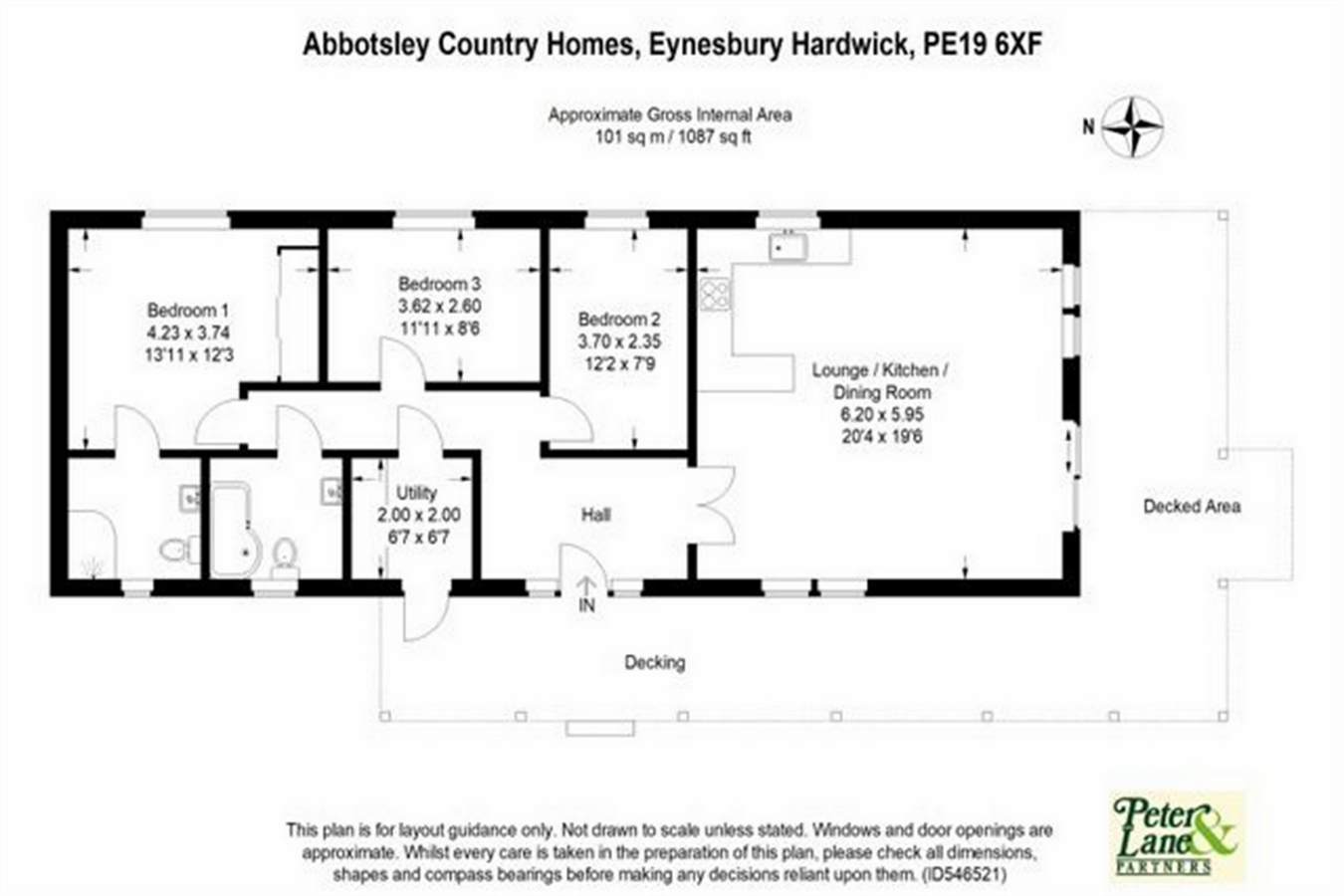 3 Bedrooms Detached bungalow for sale in Eynesbury Hardwicke, St Neots, Cambridgeshire PE19