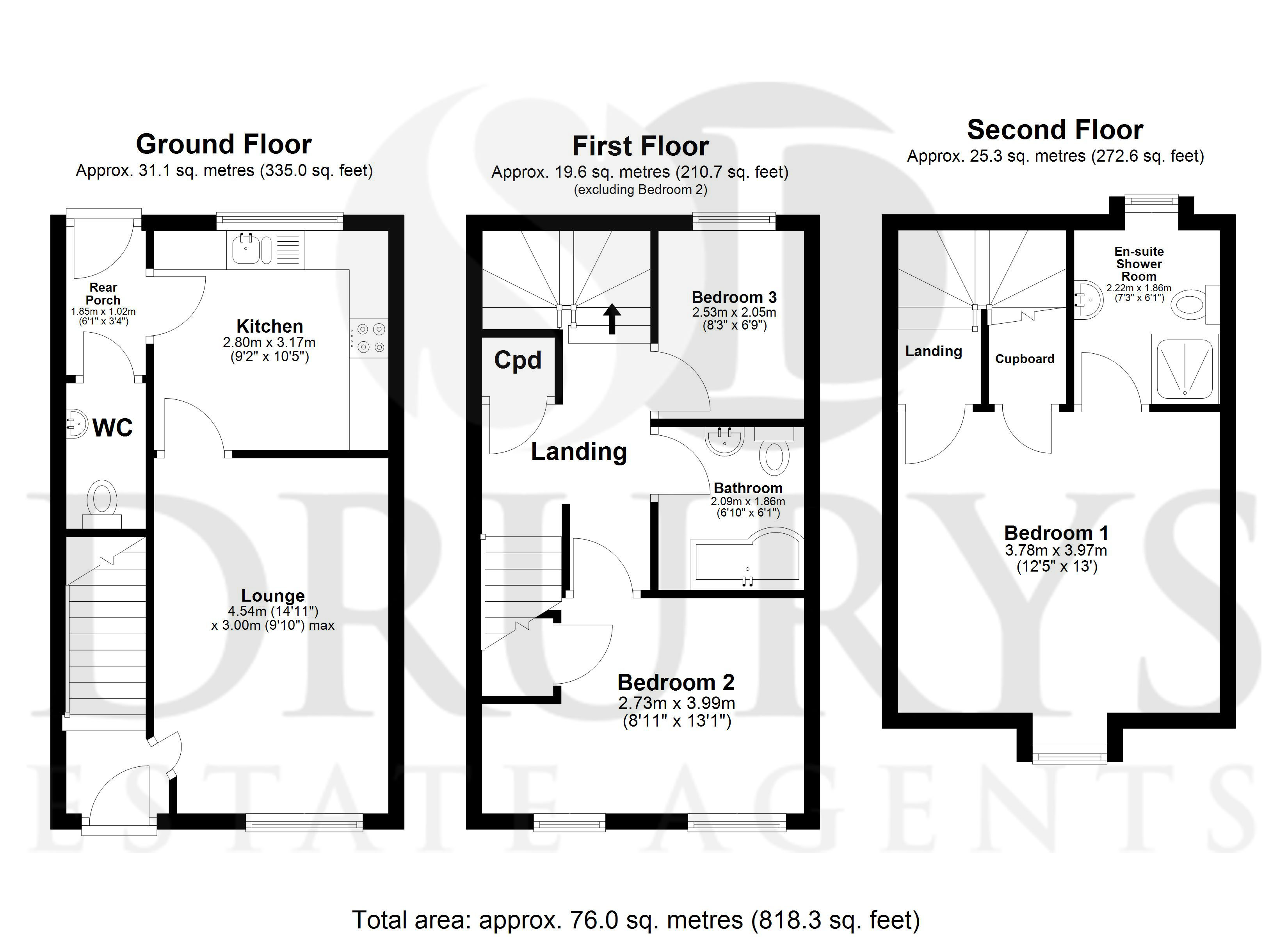 19b, Norfolk Street, Boston floorplan