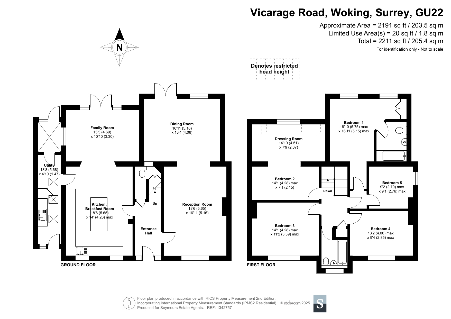 3, Vicarage Road, Surrey floorplan