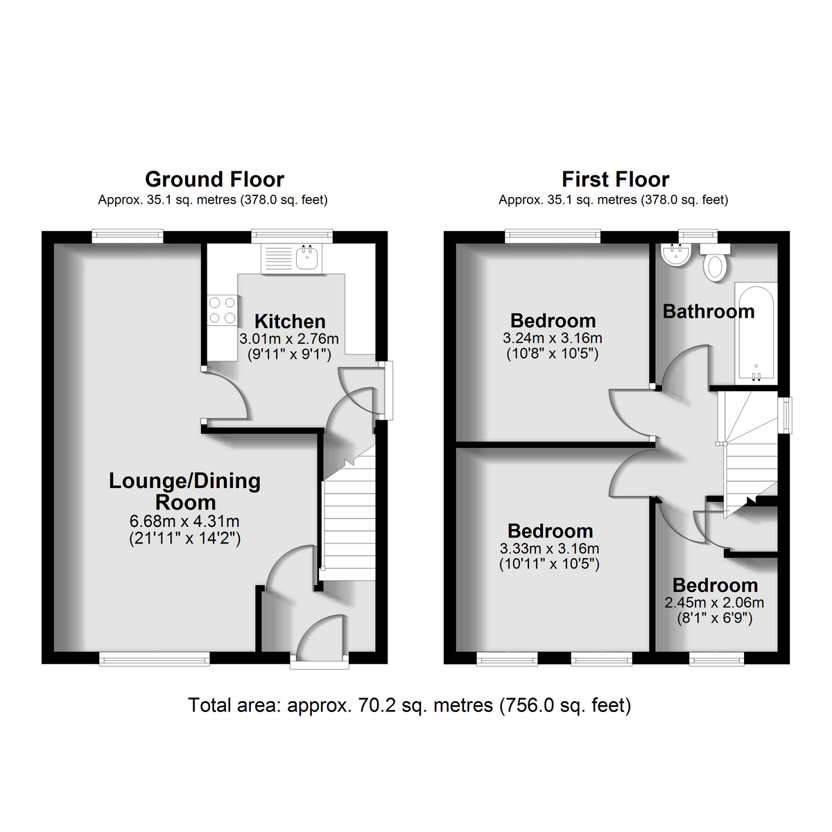 10, Blue Bell Close, Nottingham floorplan