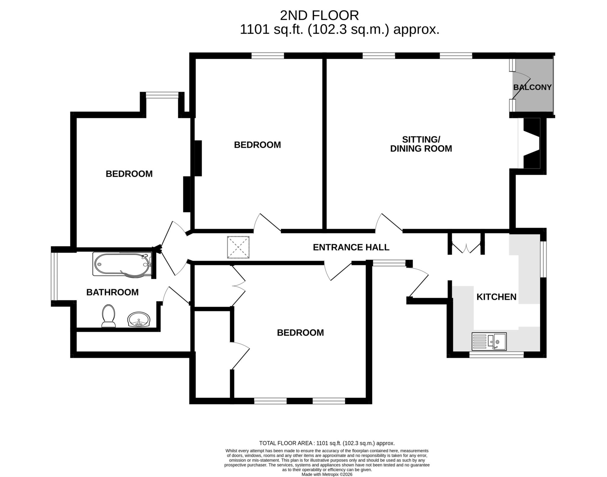 7 The Hoo, Church Street, Eastbourne floorplan