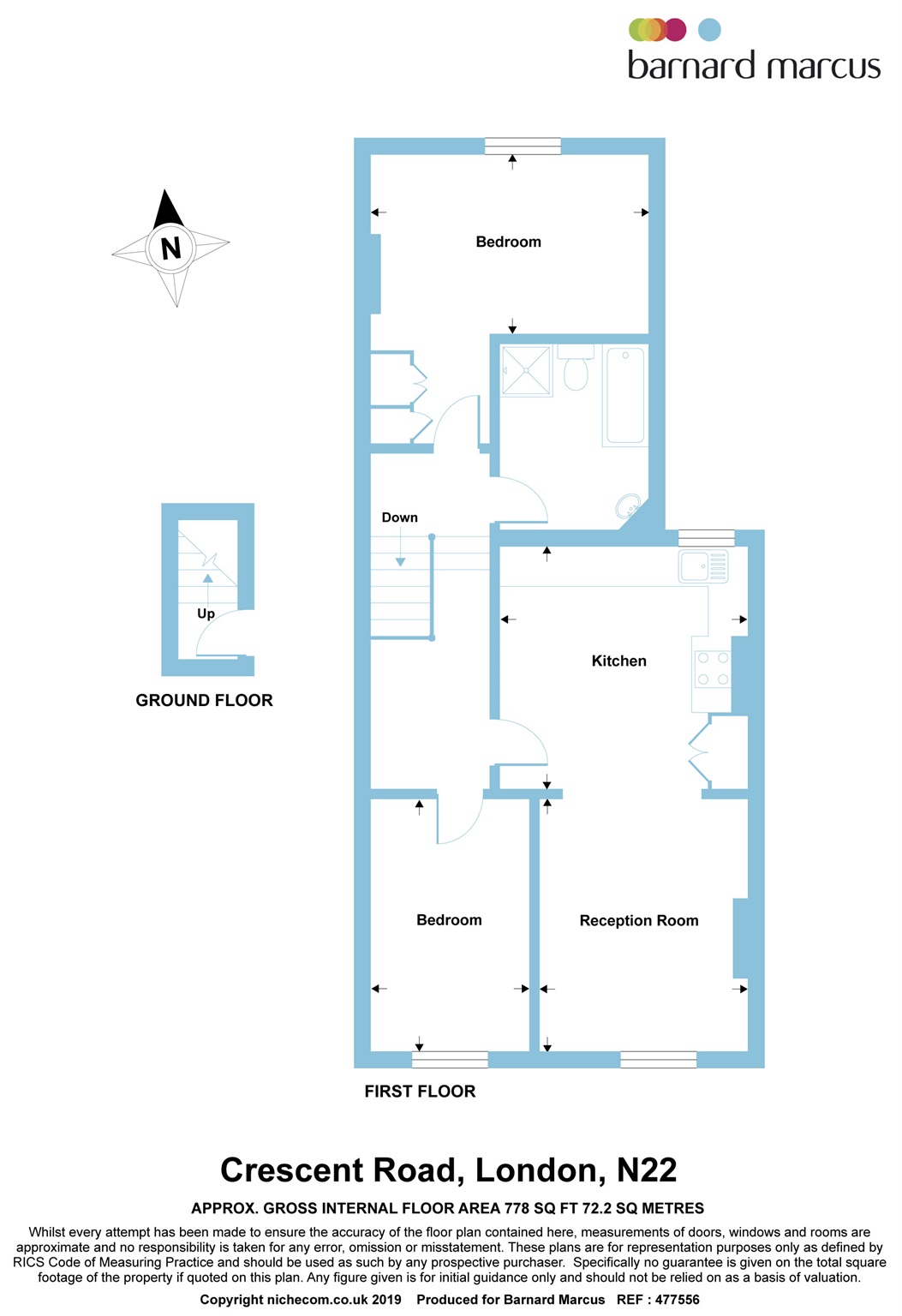 2 Bedrooms Flat for sale in Crescent Road, London N22