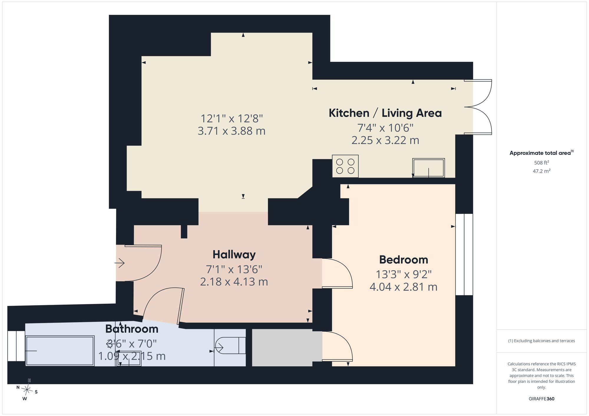 Flat 2, 1 South Side Tottenham Green East, London floorplan