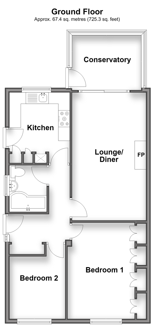 Hoddern Avenue, Peacehaven floorplan