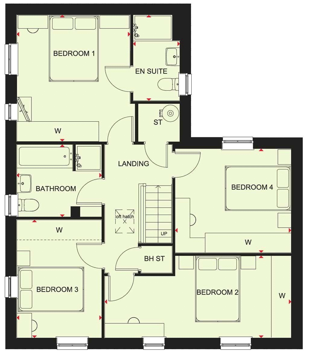 Plot 206 - Alfreton,, Welshpool Road, Shrewsbury floorplan