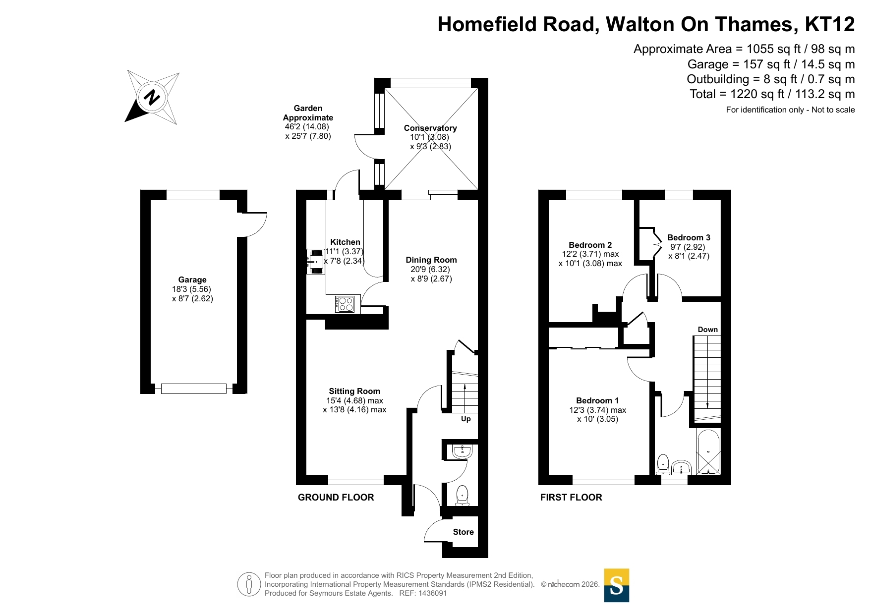 50, Homefield Road, Surrey floorplan
