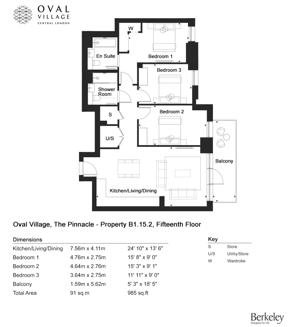 Oval Village, Kennington Lane, London floorplan