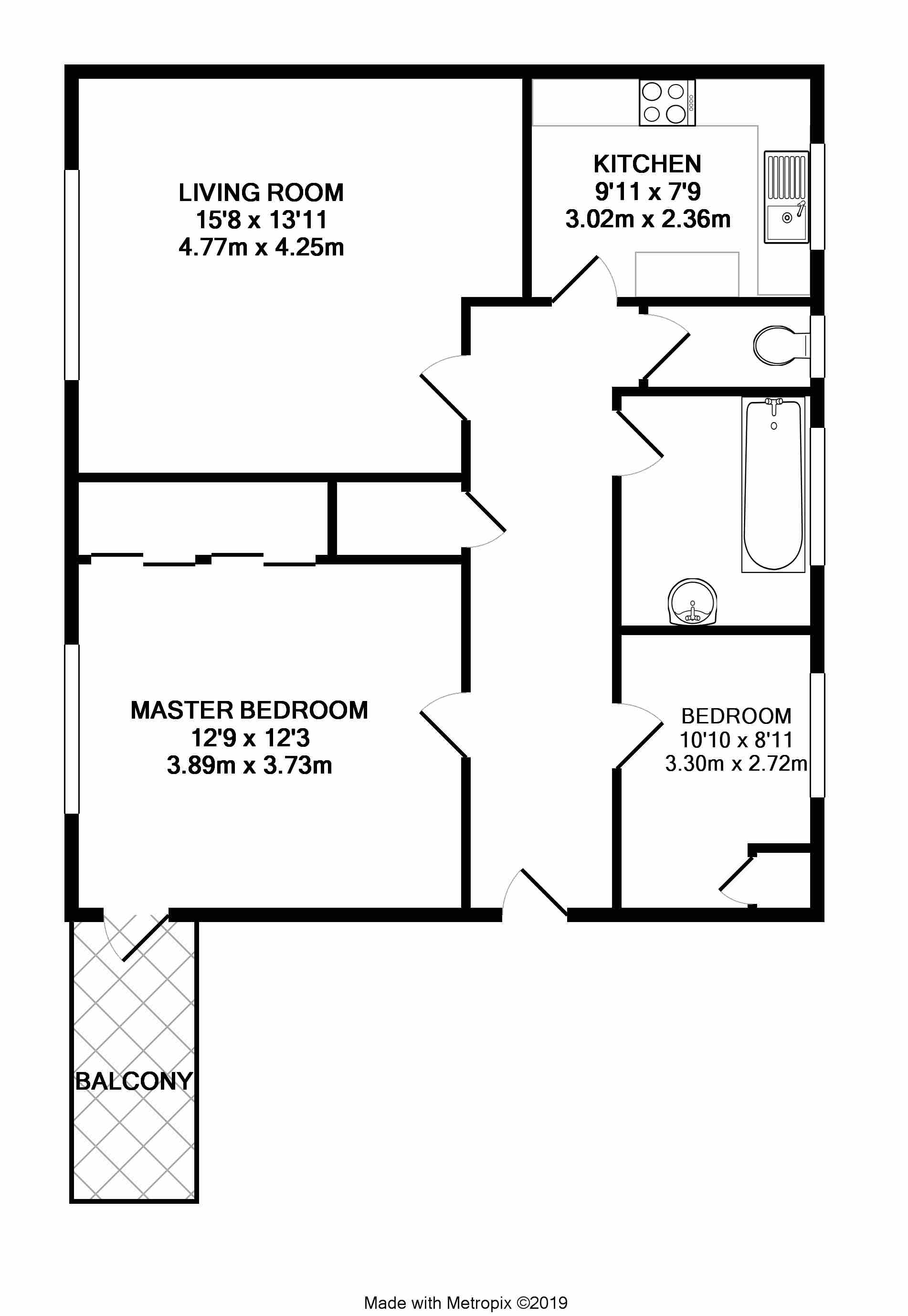 2 Bedrooms Flat for sale in Shaftesbury Road, Rustington, West Sussex BN16