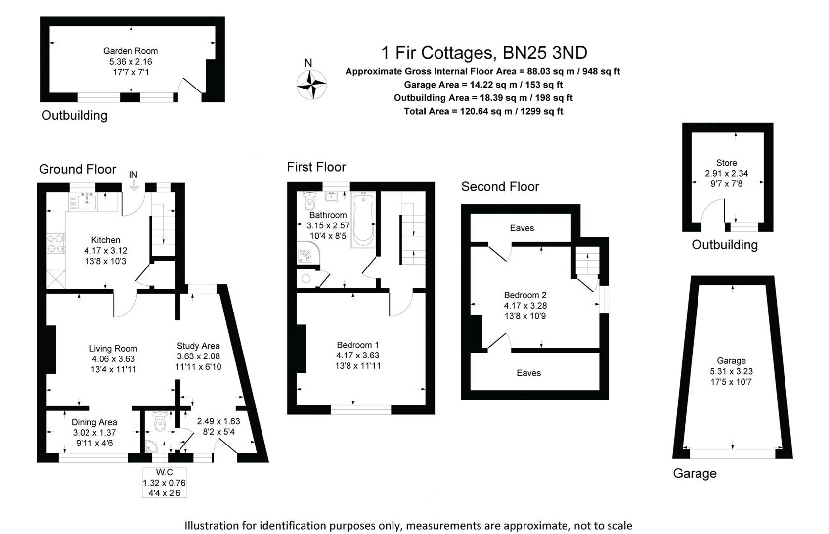 1, Fir Cottages, Sutton Drove, Seaford floorplan