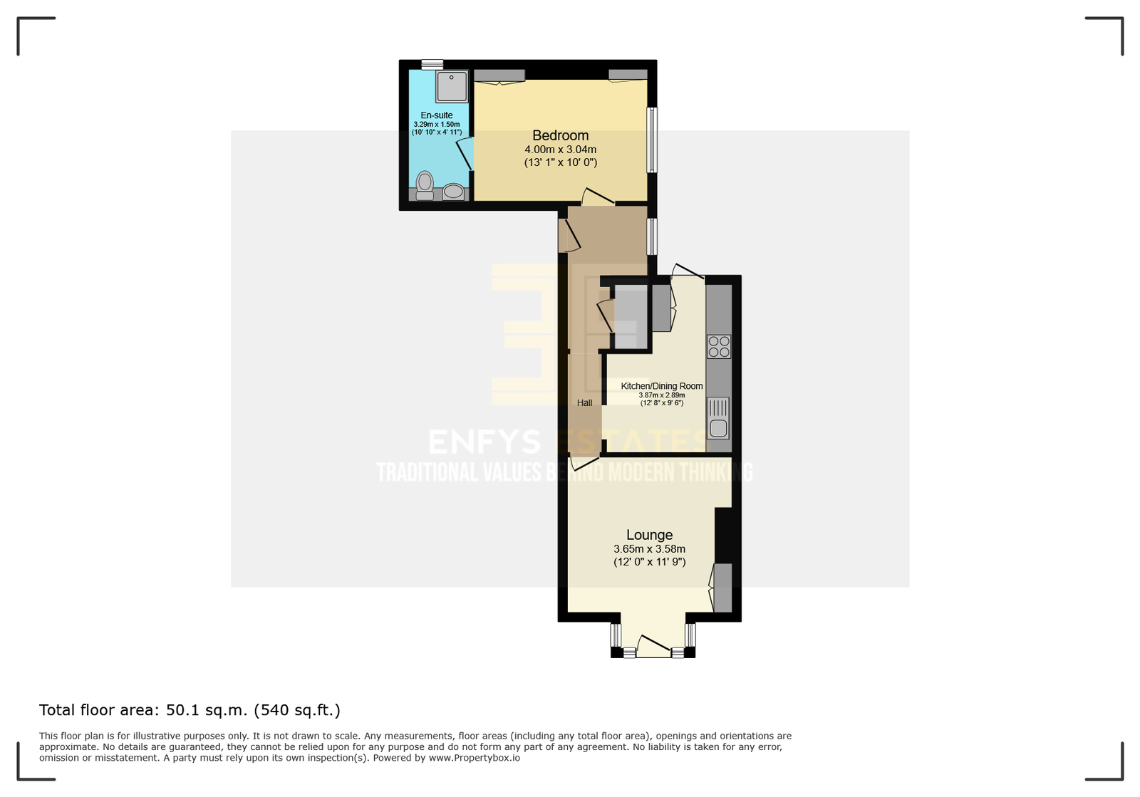 171,Flat 1 ground floor, Station Road, Conwy floorplan