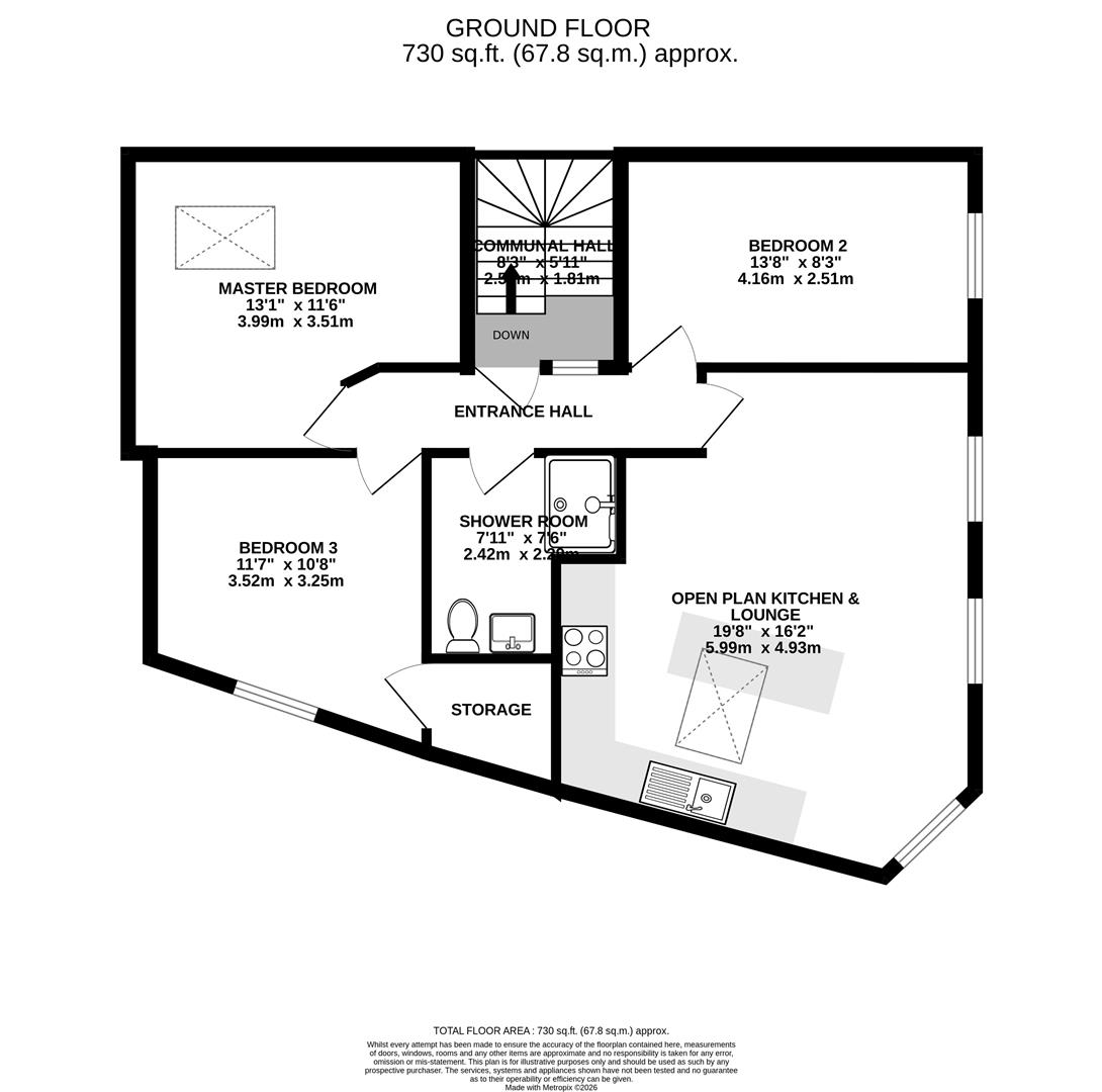 Apt 4, Seacliffe House, Port St. Mary floorplan