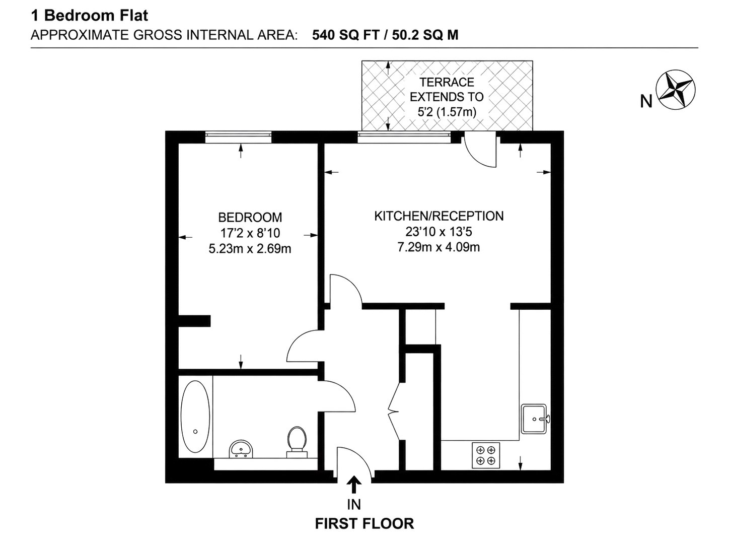 Flat 6, Lidcote House, 35 Robsart Street, London floorplan