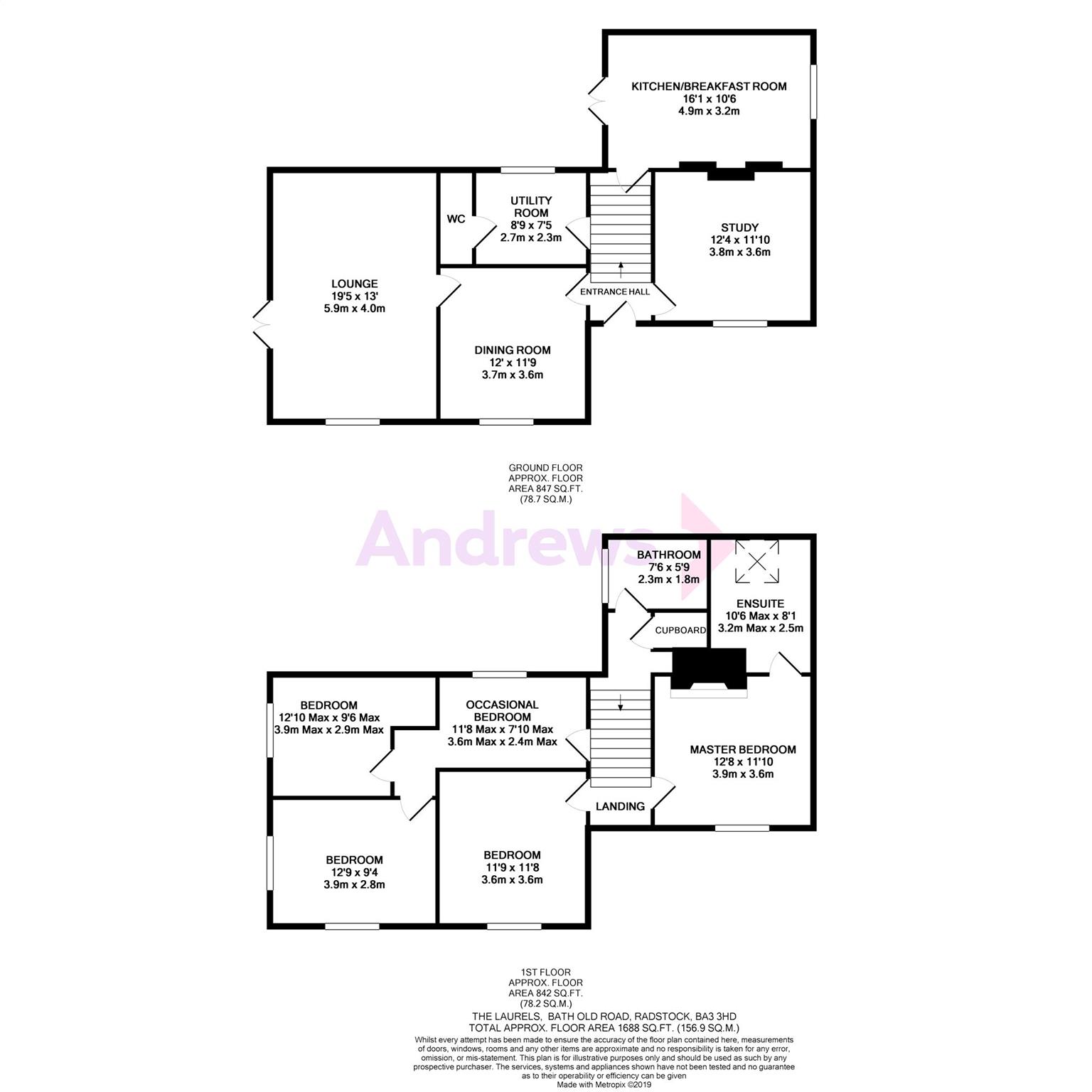 The Laurels, 34 Bath Old Road, Radstock, Somerset BA3, 4 bedroom