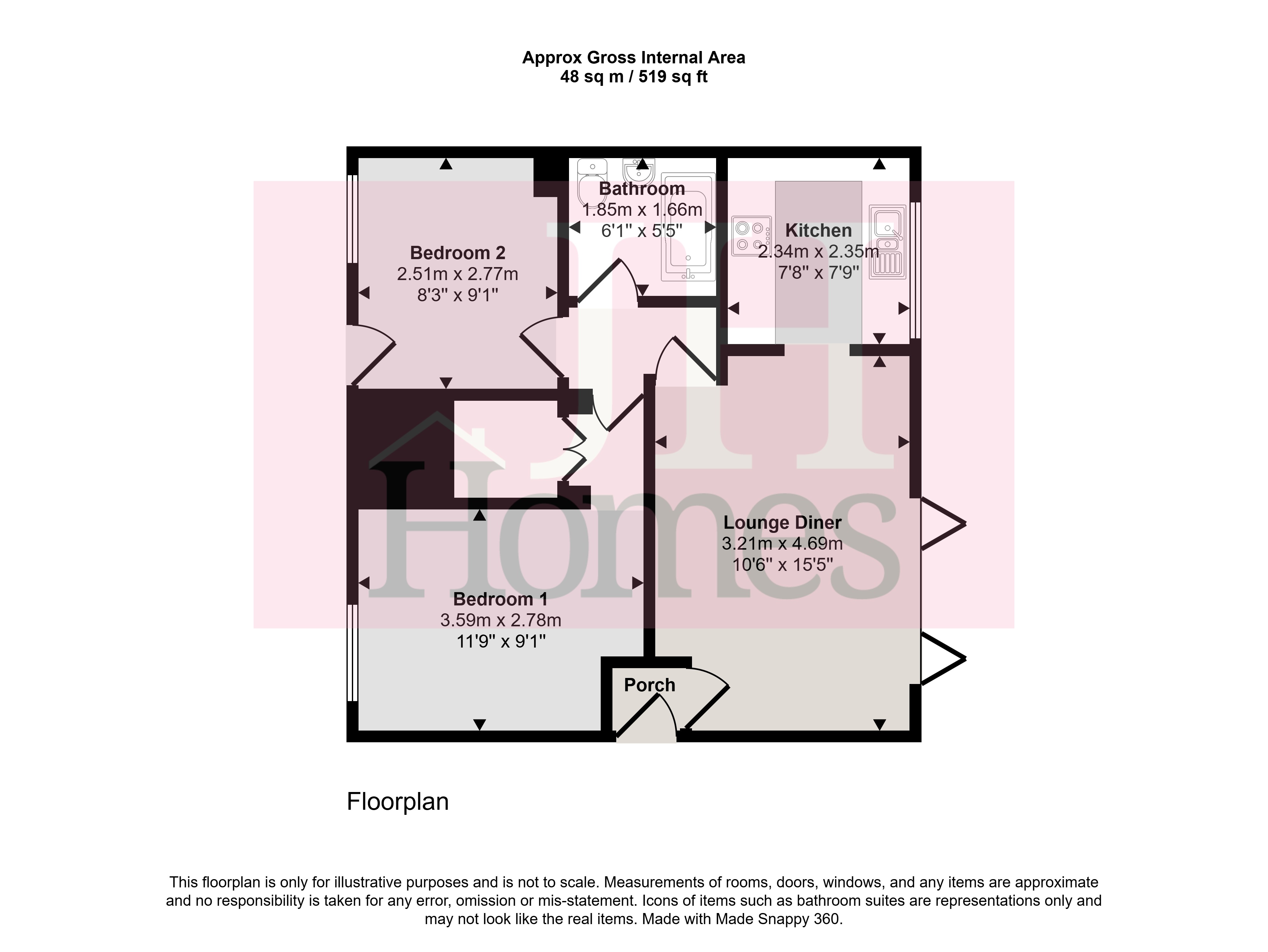 41, Charney Road, Grange-over-Sands floorplan