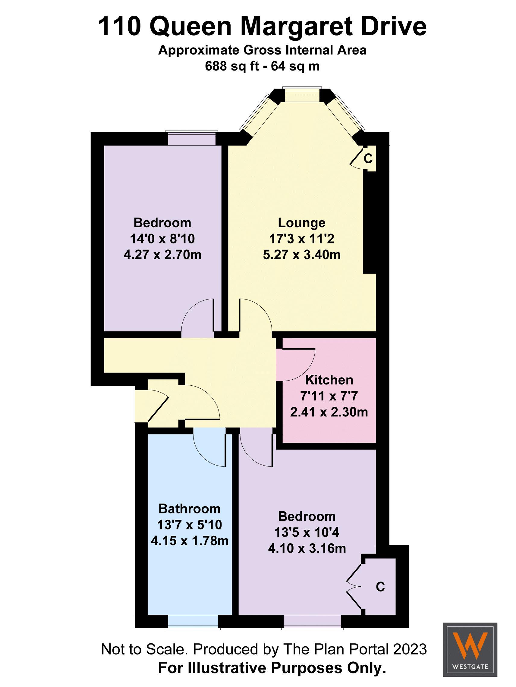 Queen Margaret Drive, Glasgow G20, 2 bedroom flat for sale 64023190