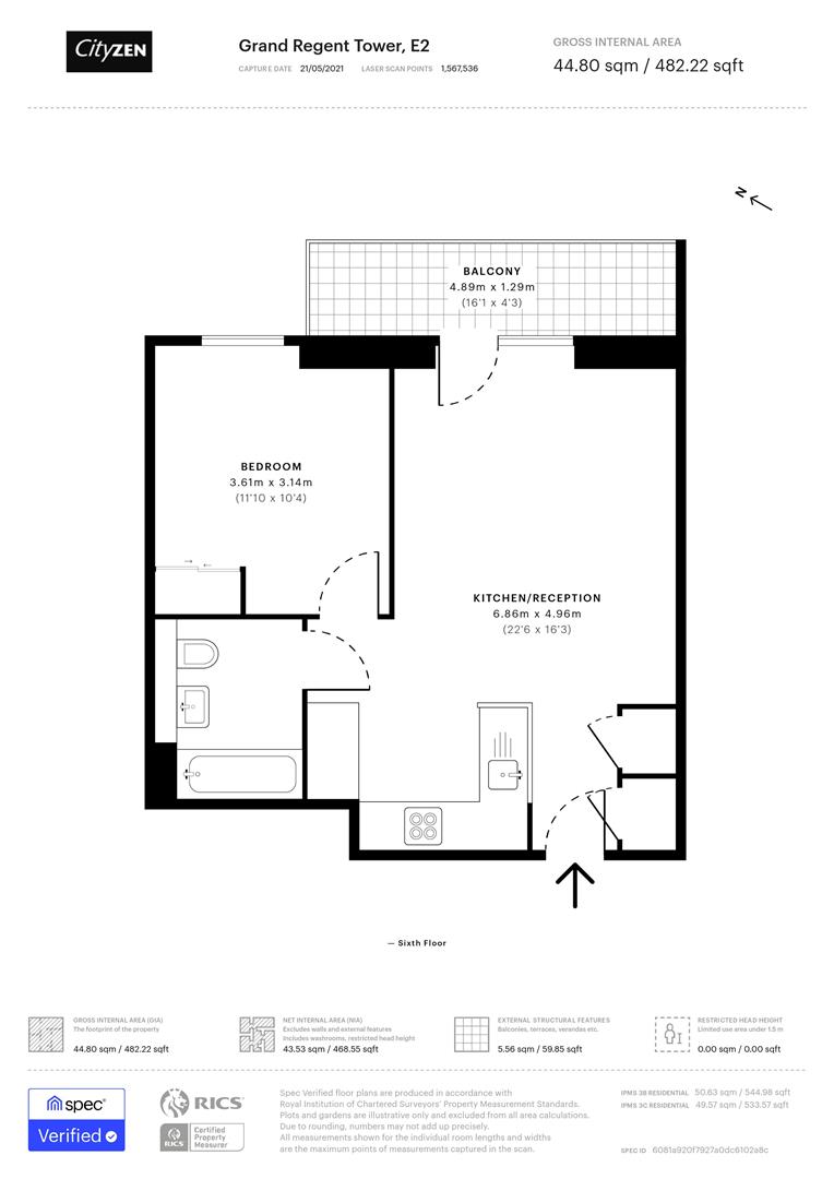 603, Grand Regent Tower, Cadmium Square, London floorplan