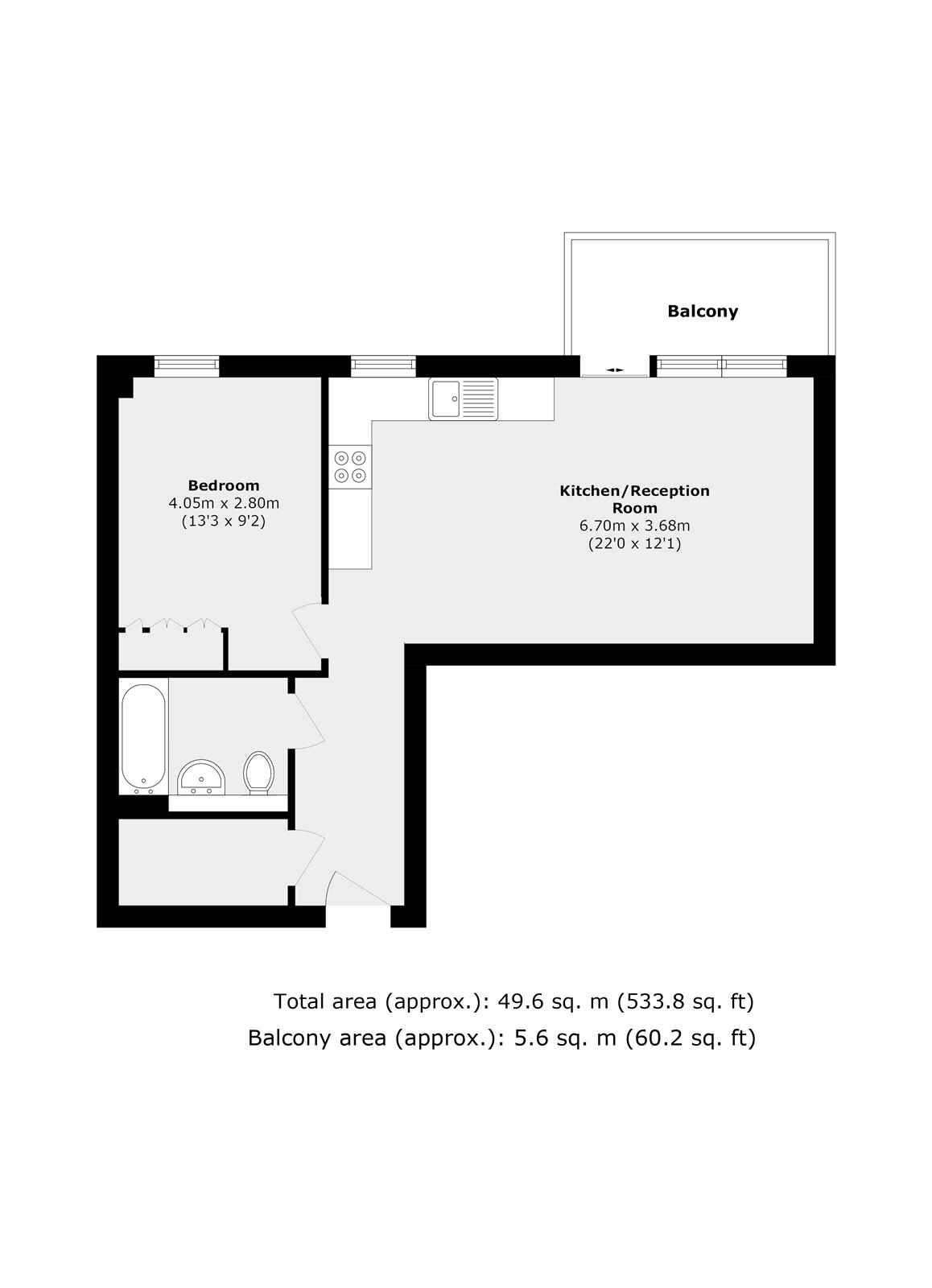 Flat 706, Cobham House, 10, Pegler Square, London floorplan