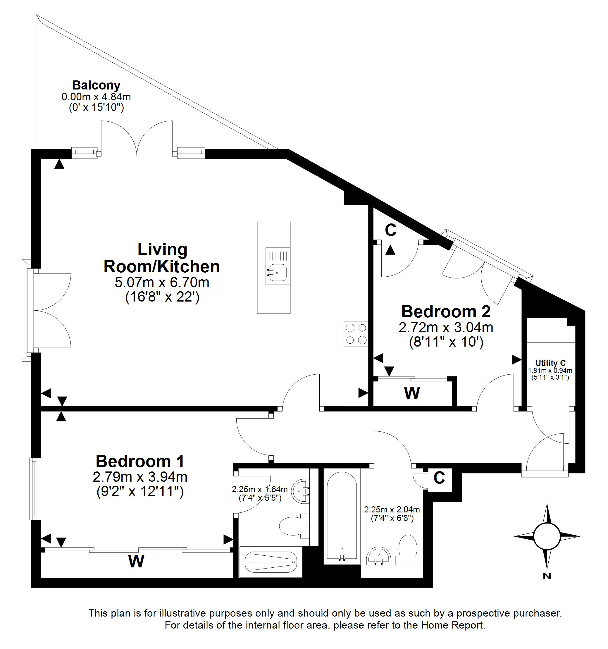 7 (flat 4), Goldcrest Place, Cammo, Edinburgh floorplan