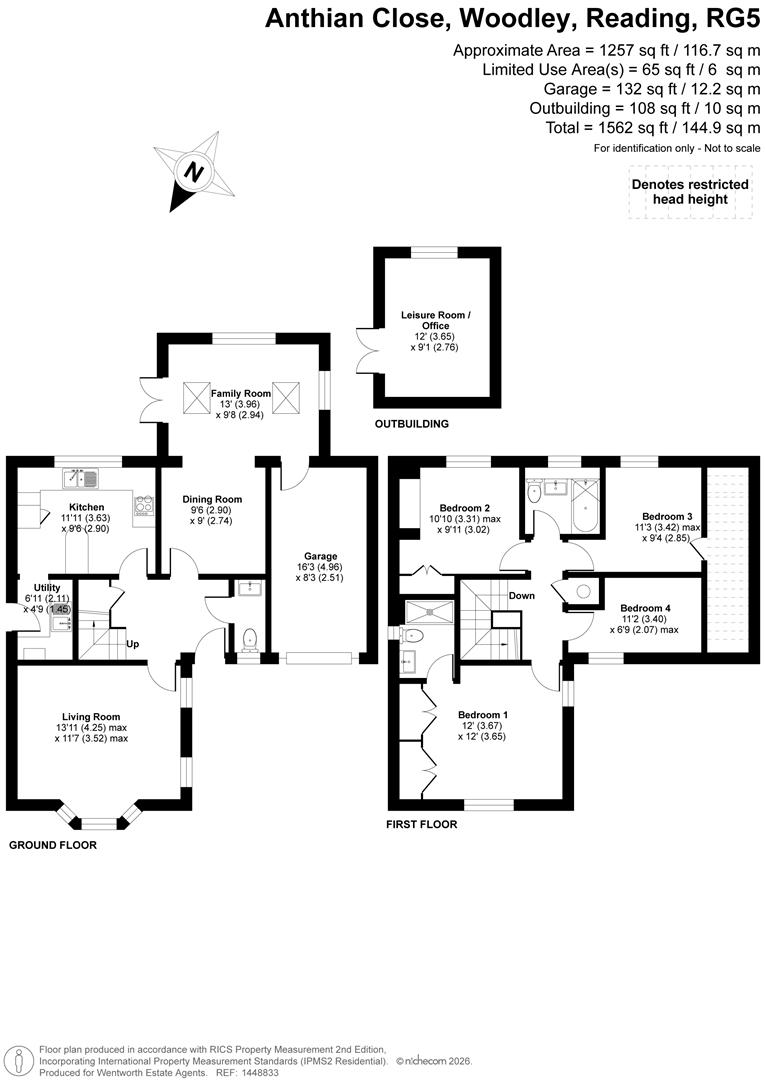 17, Anthian Close, Woodley floorplan
