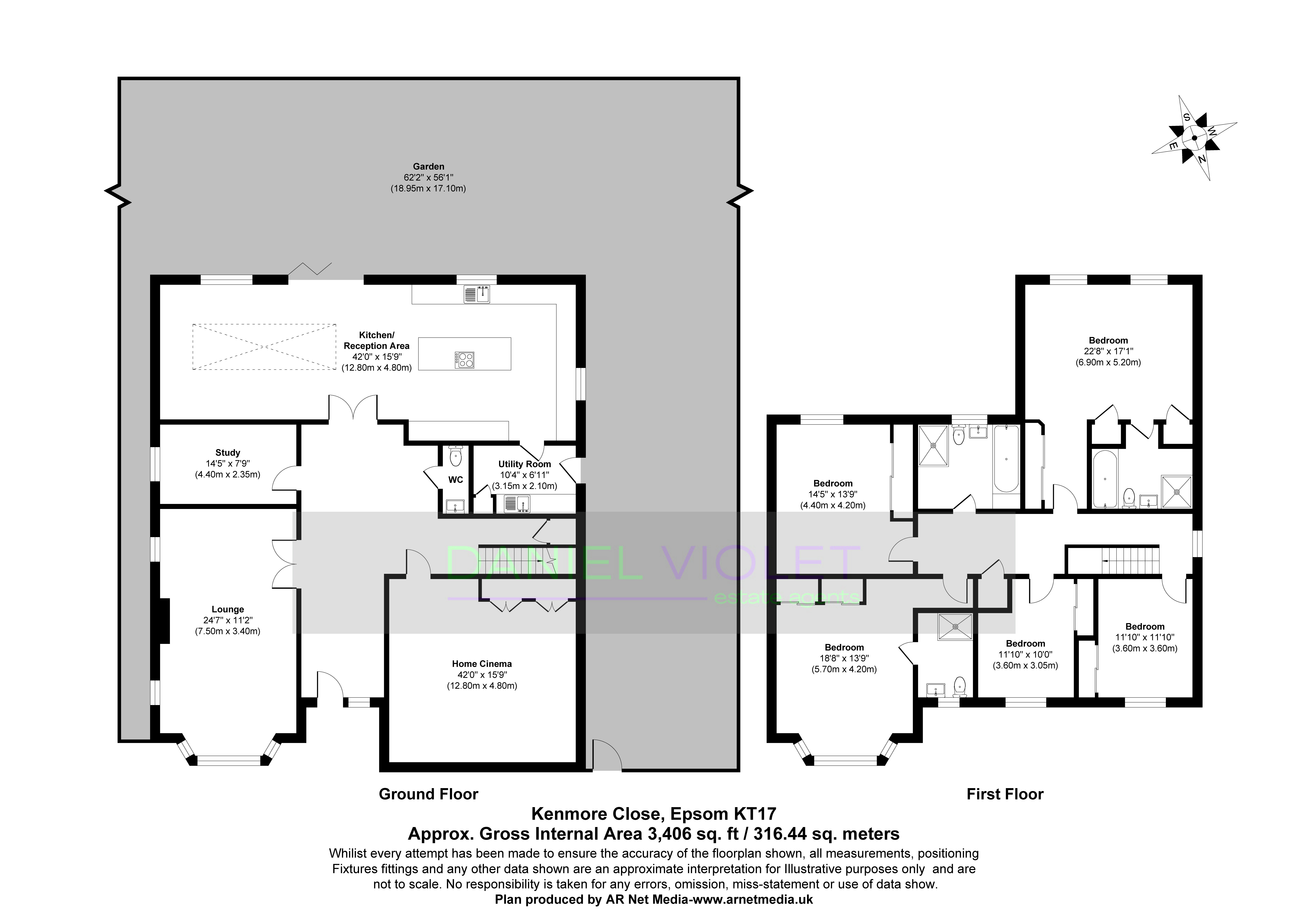 1, Kenmore Close, Epsom floorplan