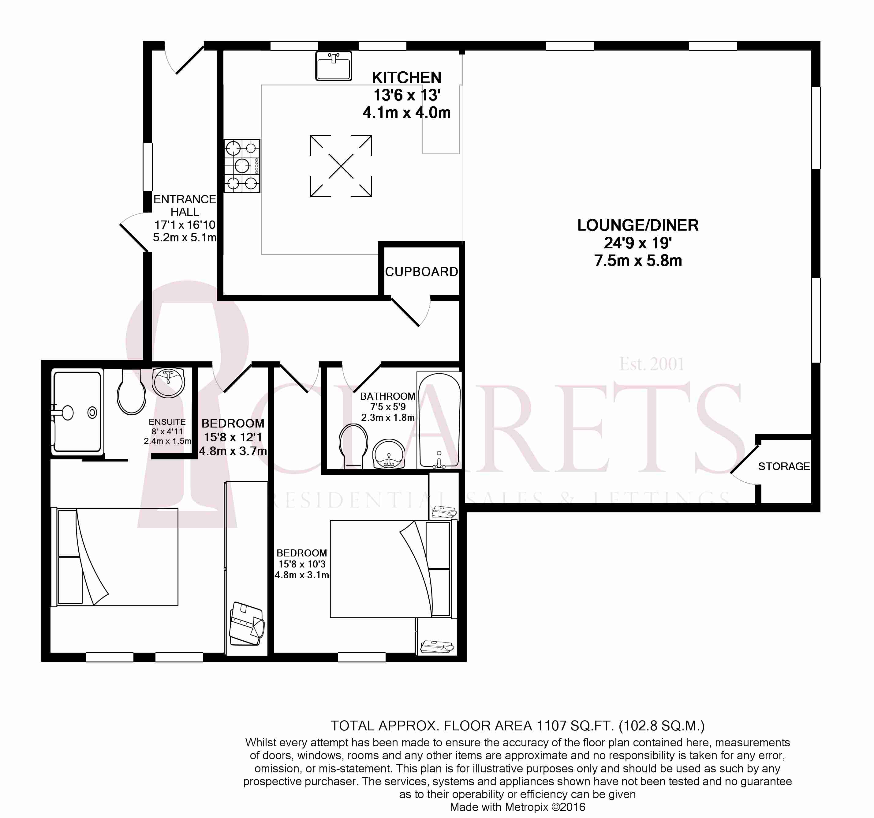 2 Bedrooms Flat to rent in Jfk House, Royal Connaught Park, Bushey WD23.