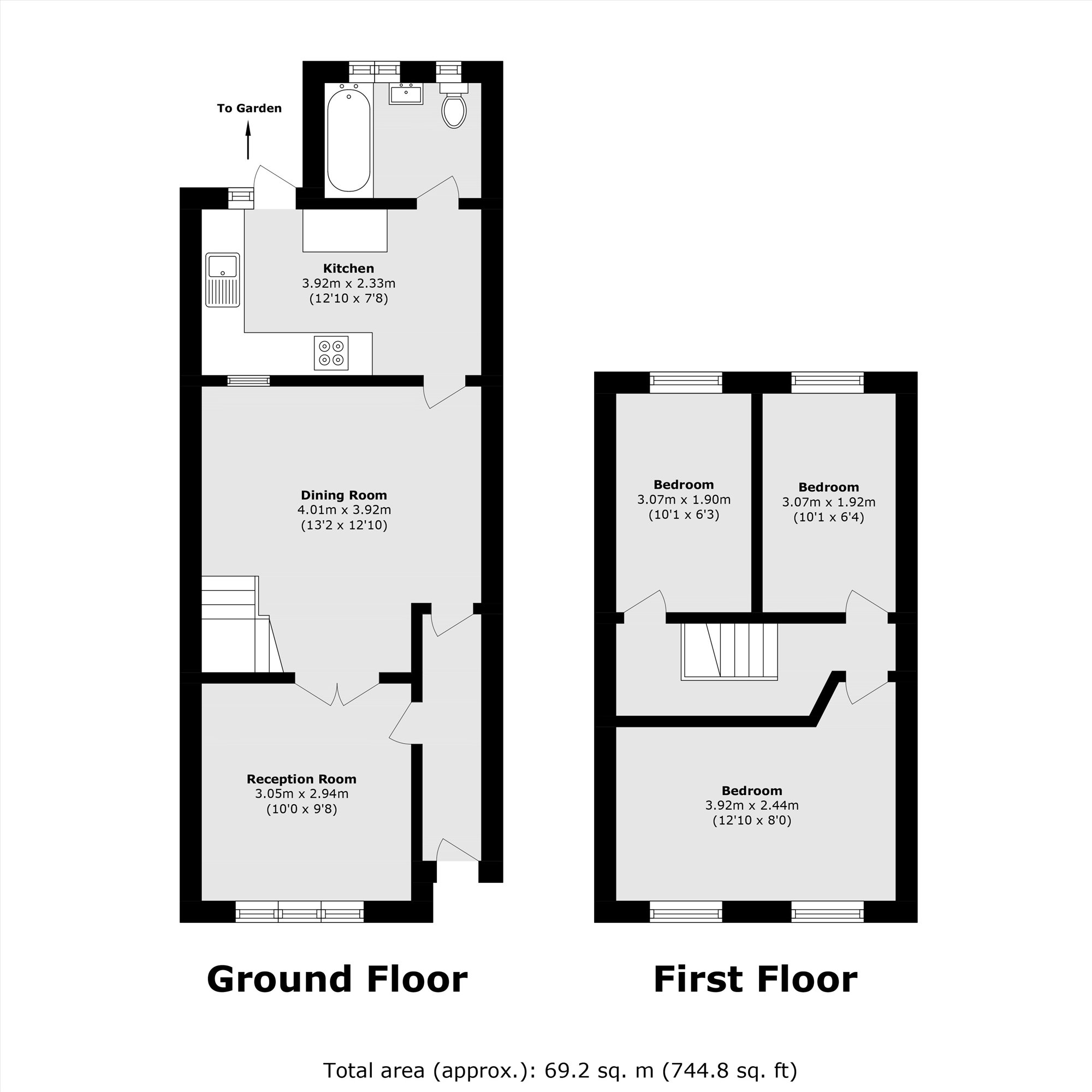 100, Rushdene, London floorplan